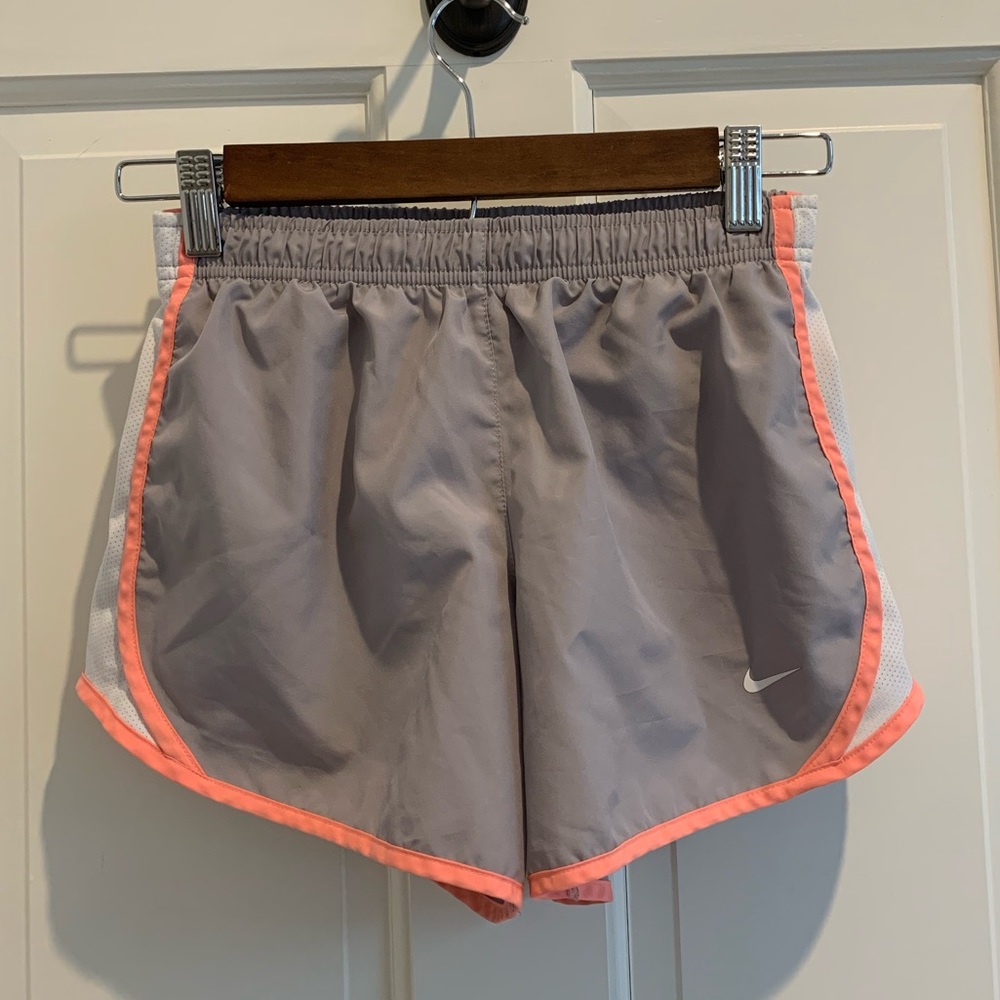 Girls Large Grey Shorts w/ Pink and White Features